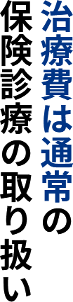 治療費は通常の保険診療の取り扱い